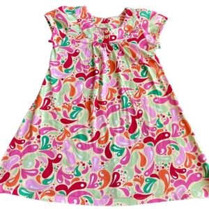 Hanna Andersson size 120(6x/7) fun print short sleeved dress